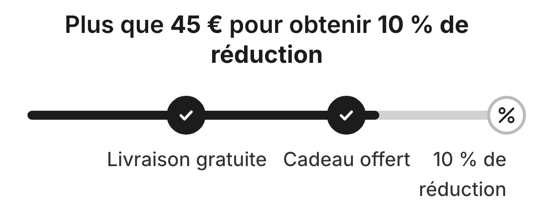La barre de paliers telle qu’elle apparaît sur la boutique
