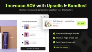 Shopify upsell and bundle cross sell feature in Essential app