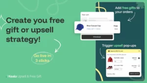 Koala Upsell and Free Gift app with cart gift rewards and pop-up offers