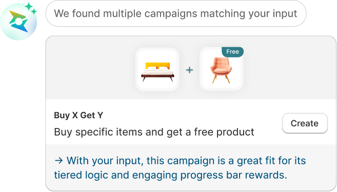 Campaign: Buy X Get Y free product