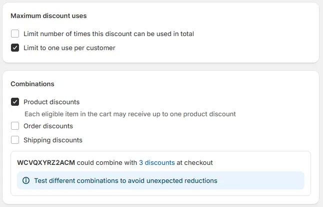 Offer discounts for returning customers on Shopify's native tool.