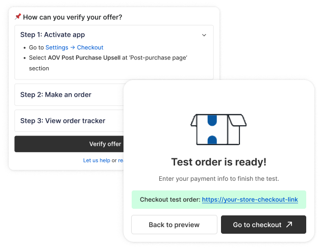 Live storefront preview and testing interface
